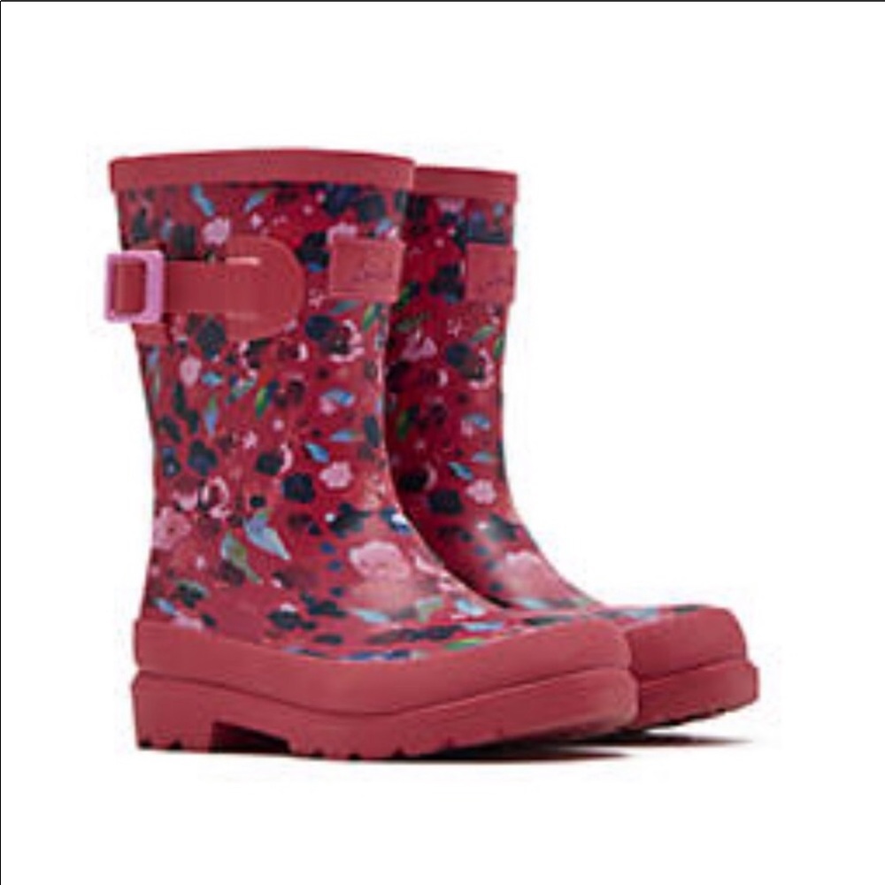 Joules Girls Red Rain Boots.  New in Box